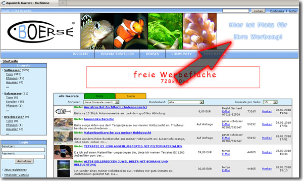 Werbung am Banner