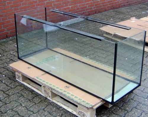 glasaquarium im rechteckformat inkl kammer bio innenfilte